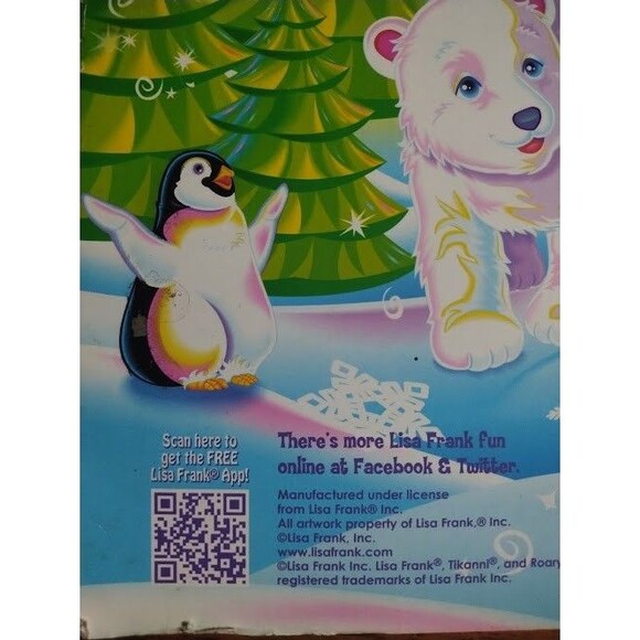 Lisa Frank Jumbo Coloring Poster Pad Wolf Penguin Igloo Design (Lisa Frank 2013 - Picture 4 of 16